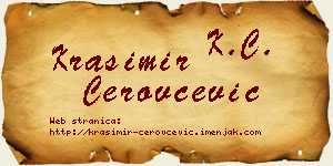 Krasimir Cerovčević vizit kartica